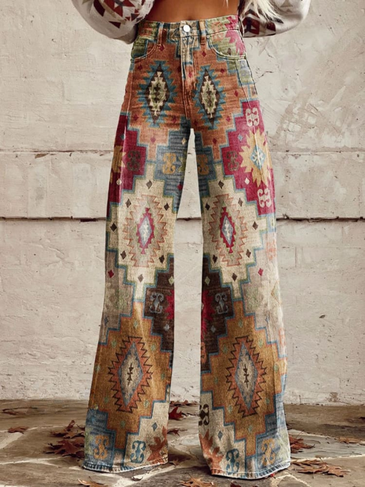 Stilla | Vintage Boho Bredbensbukser