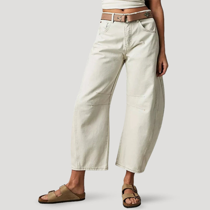 Stilla | Afslappet Pasform Cropped Denim Jeans