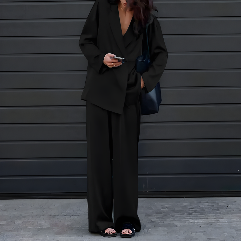 Stilla | Elegant Løst Skåret Bukser Med Oversize Blazer