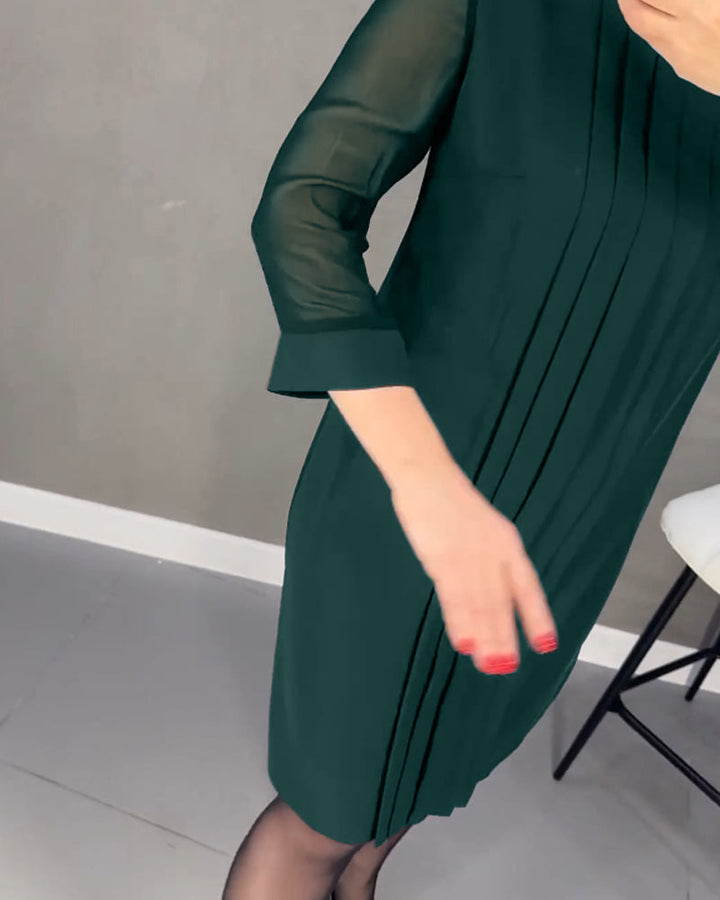 Stilla | Adora Kjole Enkel Med Fald Og Patchwork Net
