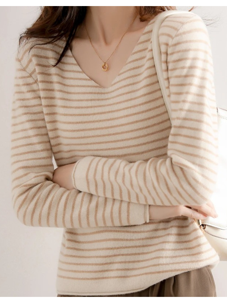 Stilla | Dame Pullover Stribet Casual