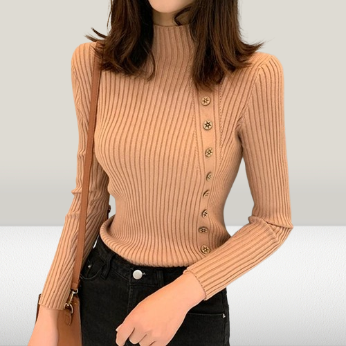 Stilla | Elegant Pullover Med Rullekrave Af Strik Til Damer