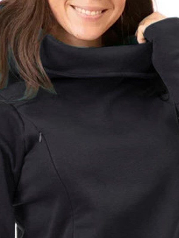 Stilla | Dolcevita Med Lommer Og Hætte Amme Sweater Gravid Sweatshirt