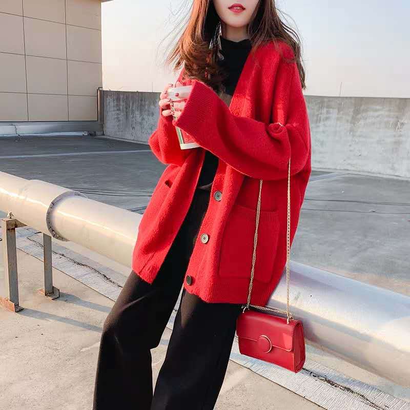 Femme Cozy Chic Knap-Front Strikcardigan Stilla