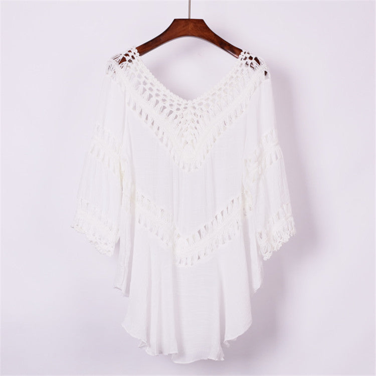 Damebluse med frynser Stilla