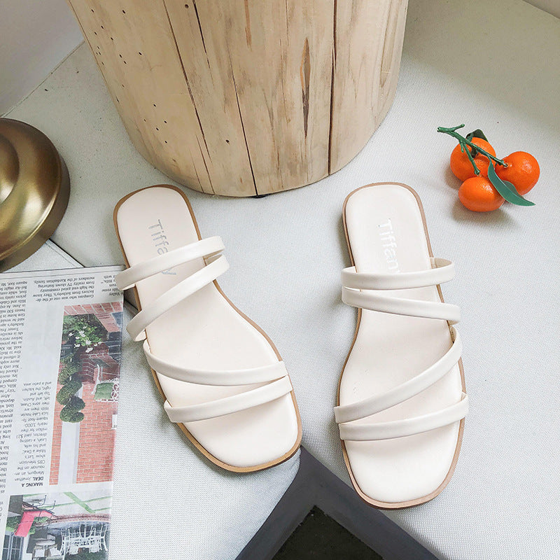 Dame Riemchen-sandaler med komfortabel sål og elegant kryds-design Stilla