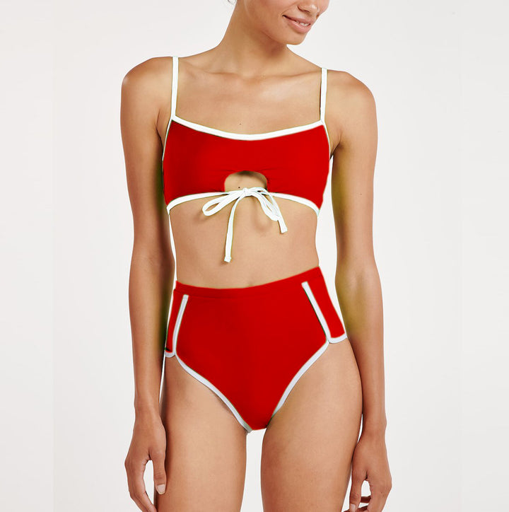 Dame Høj talje bikini med legende nøglering detalje Stilla