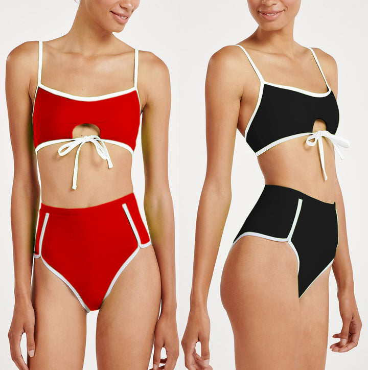 Dame Høj talje bikini med legende nøglering detalje Stilla