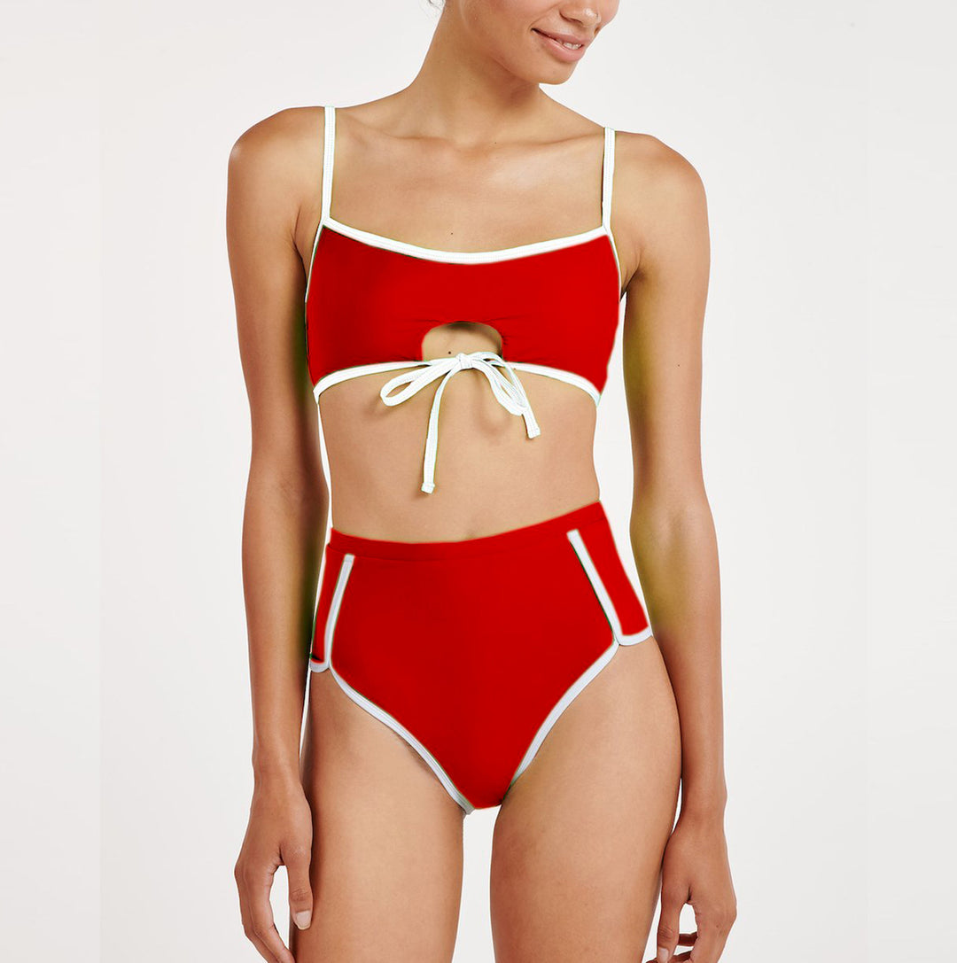 Dame Høj talje bikini med legende nøglering detalje Stilla