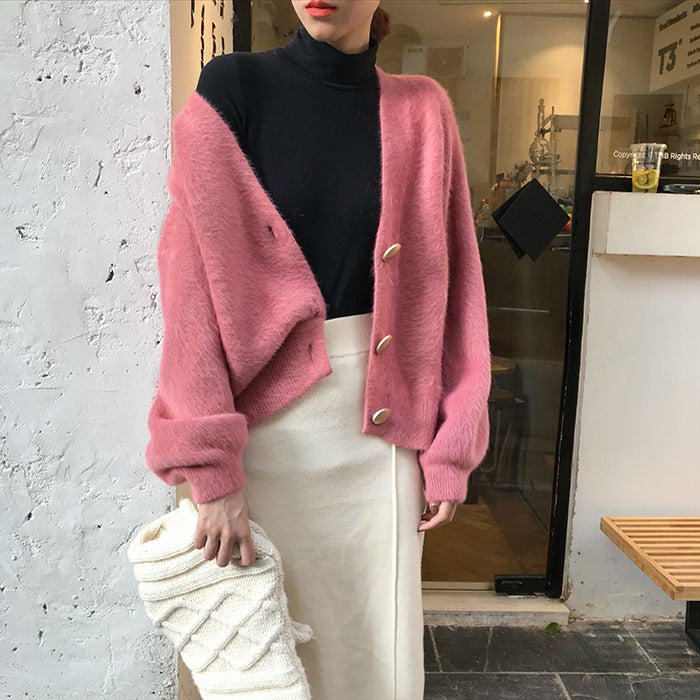 Femme Oversized Plyss Strik Cardigan Stilla