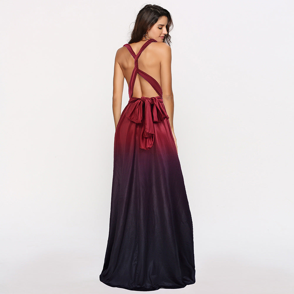 Dame Elegante Ombre Maxikjole Stilla