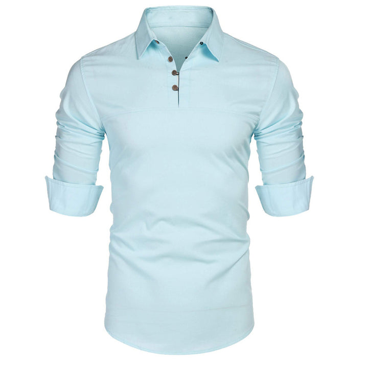 Herre poloshirt med moderne knaplukning og sporty design Stilla