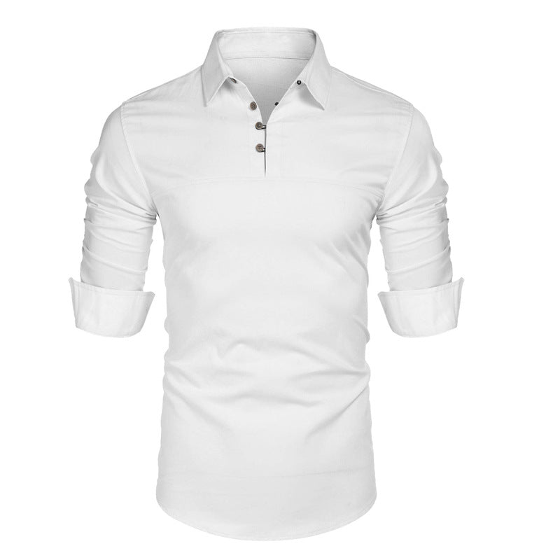 Herre poloshirt med moderne knaplukning og sporty design Stilla