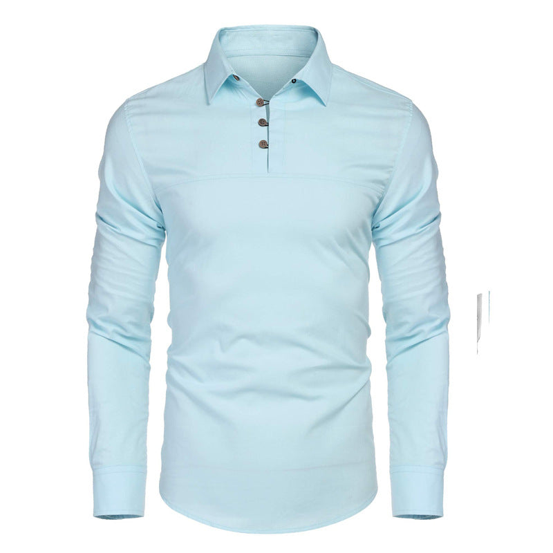 Herre poloshirt med moderne knaplukning og sporty design Stilla