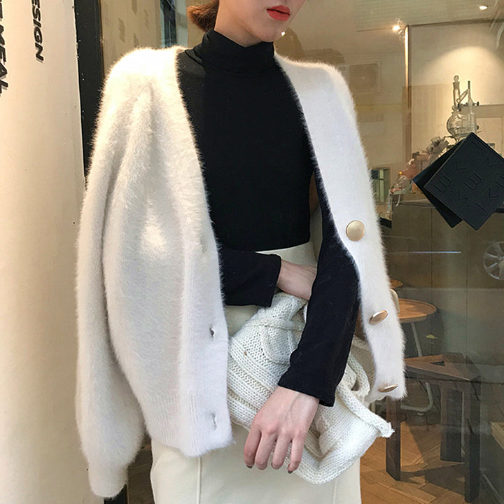 Femme Oversized Plyss Strik Cardigan Stilla