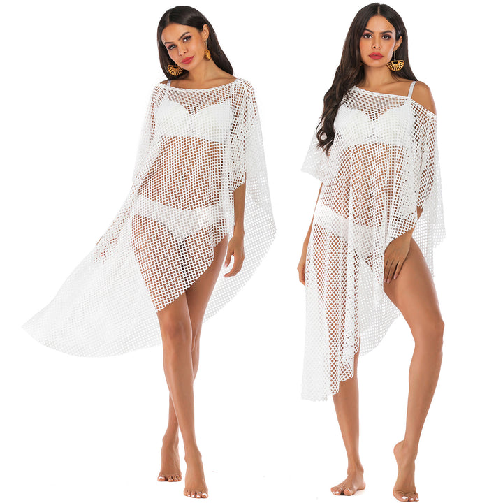 Dame Stilfuld Transparent Mesh Badeovertræk Kaftan Stilla