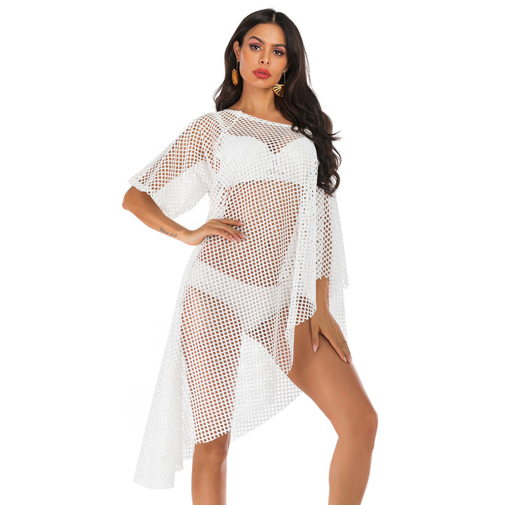 Dame Stilfuld Transparent Mesh Badeovertræk Kaftan Stilla