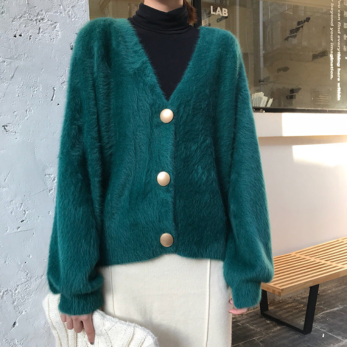 Femme Oversized Plyss Strik Cardigan Stilla