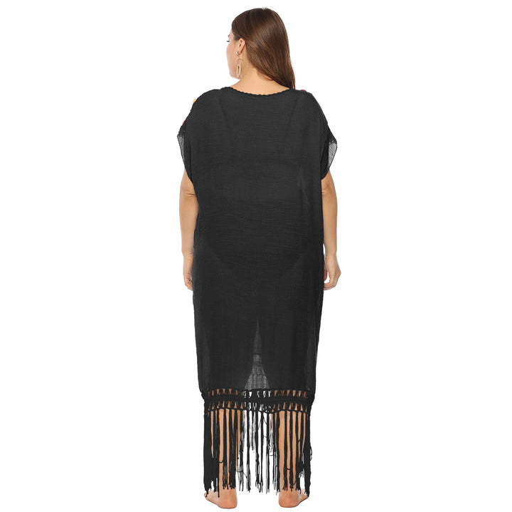 Femme Elegante Broderet Strandoverdel Stilla