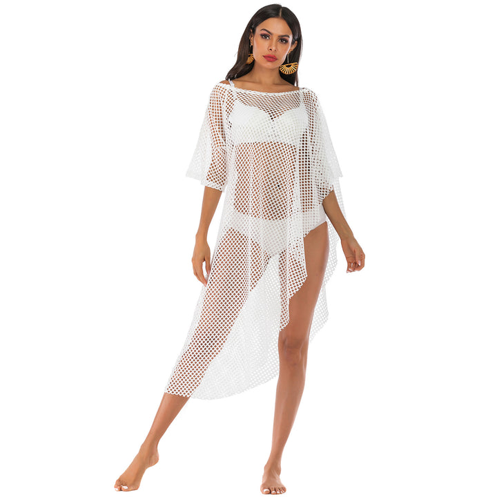 Dame Stilfuld Transparent Mesh Badeovertræk Kaftan Stilla