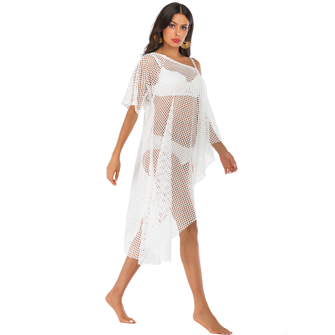 Dame Stilfuld Transparent Mesh Badeovertræk Kaftan Stilla