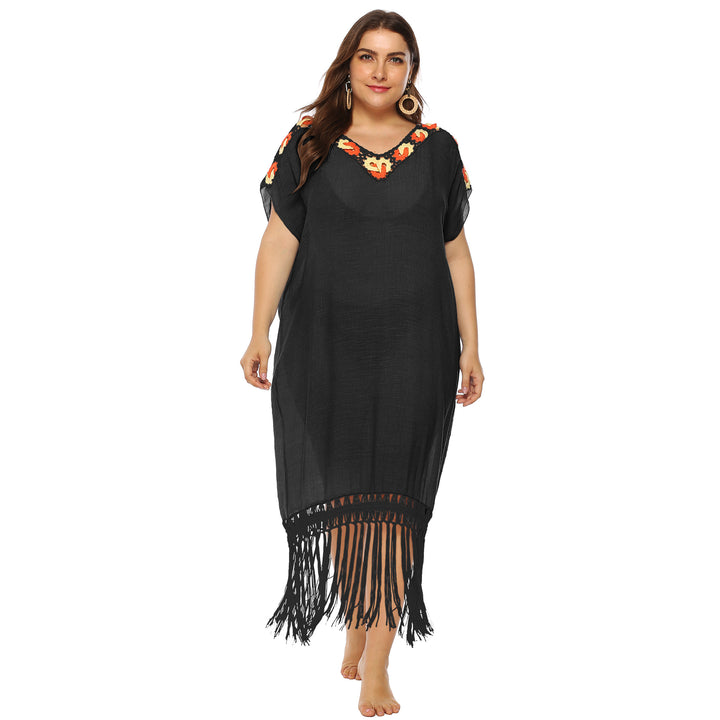 Dame Elegant Spids-Detalje Cover-Up Kjole Stilla