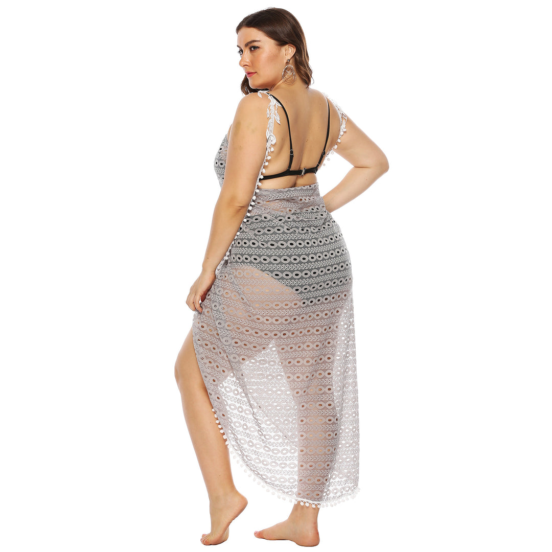 Femme Gennemsigtig Bohemian Spids Strand Vold Stilla