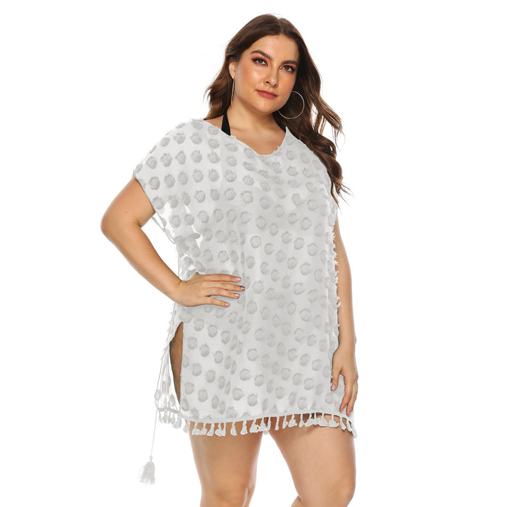 Dame Elegant Frynse-Kant Strand Cover-Up Stilla
