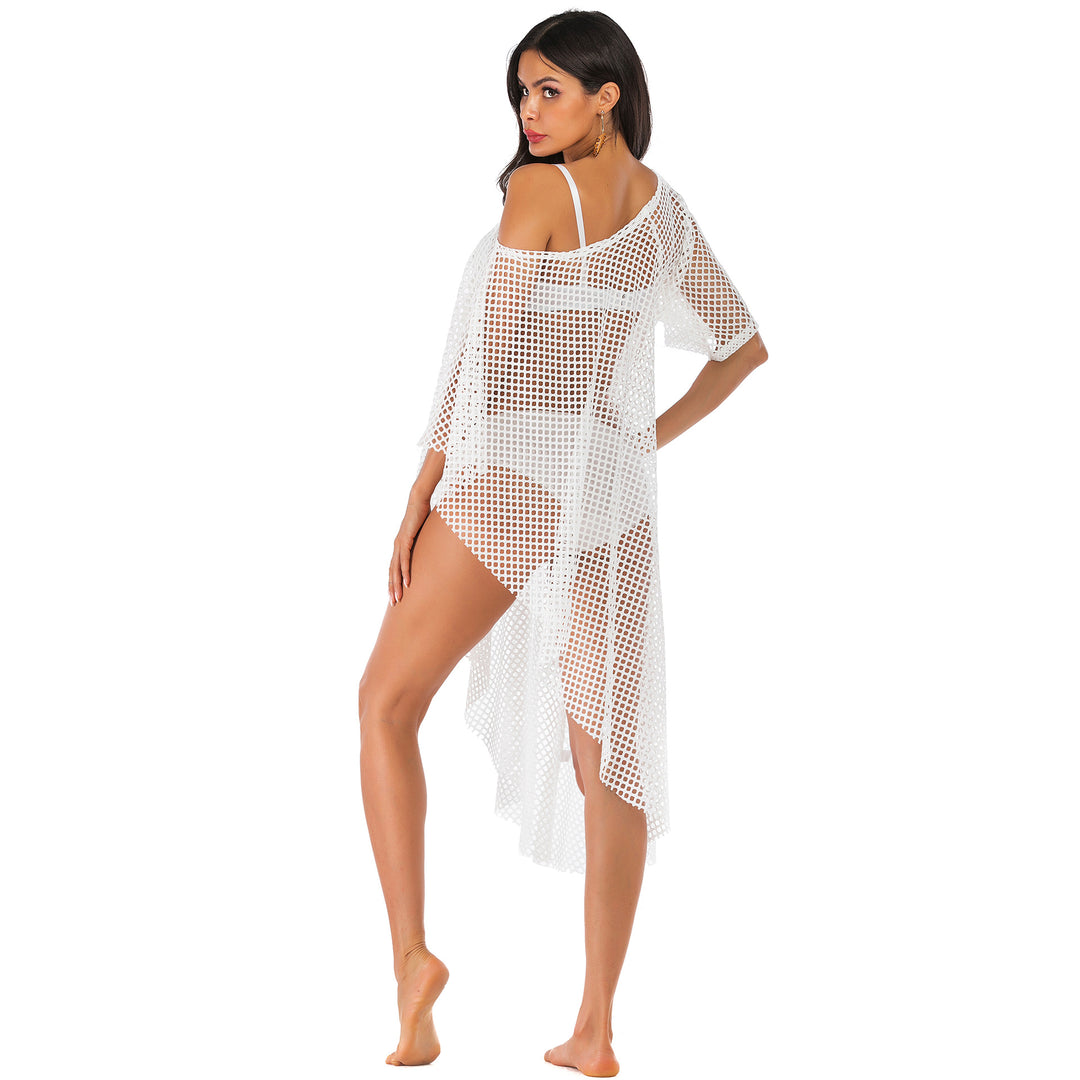 Dame Stilfuld Transparent Mesh Badeovertræk Kaftan Stilla