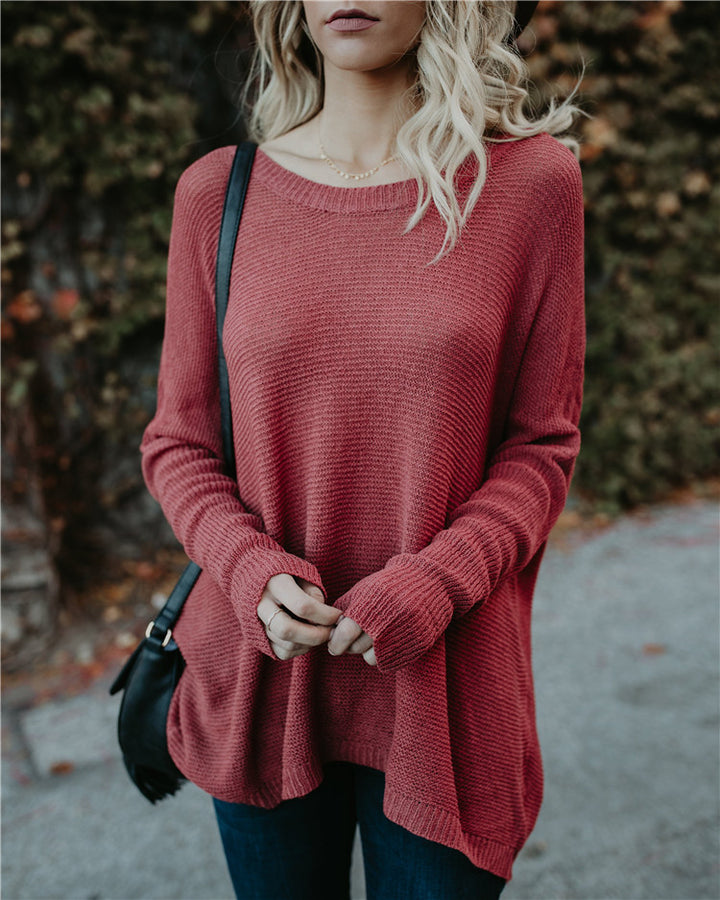Dame oversized strikpullover Stilla