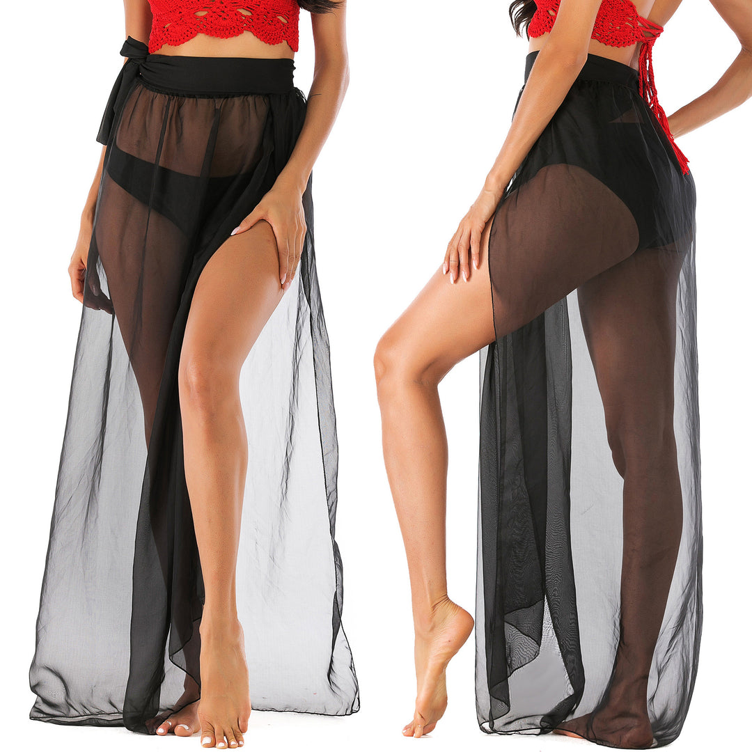 Dame gennemsigtig overlay maxi-nederdel Stilla