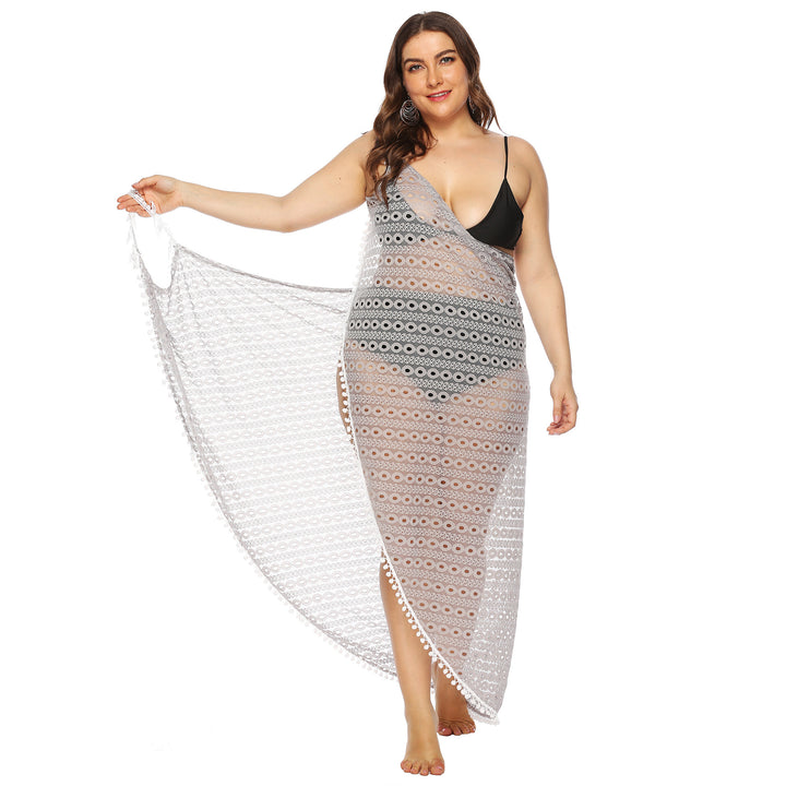 Femme Gennemsigtig Bohemian Spids Strand Vold Stilla