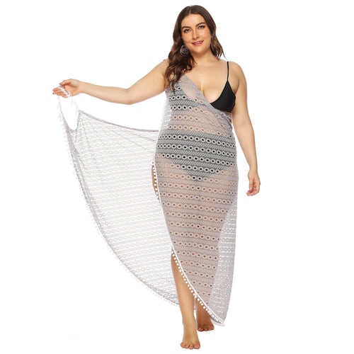 Femme Gennemsigtig Bohemian Spids Strand Vold Stilla