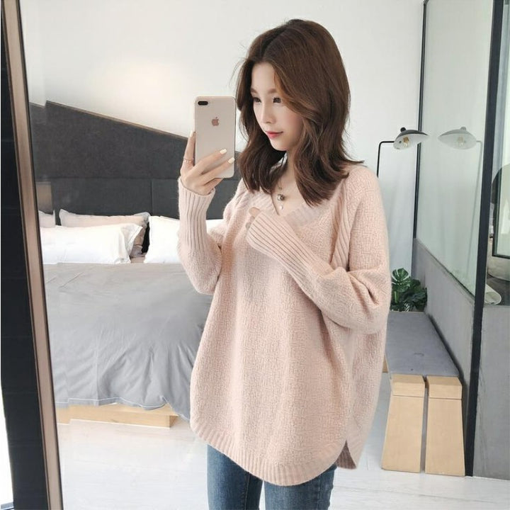 Femme Oversized Struktur Strikpullover Stilla