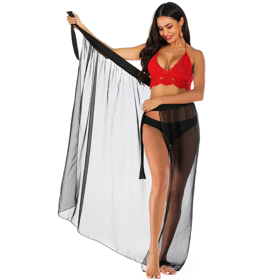 Dame gennemsigtig overlay maxi-nederdel Stilla