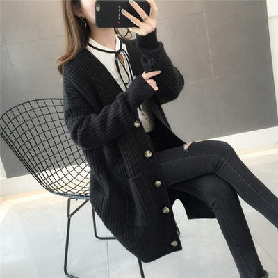 Dame cardigan med lommer og knapper Stilla