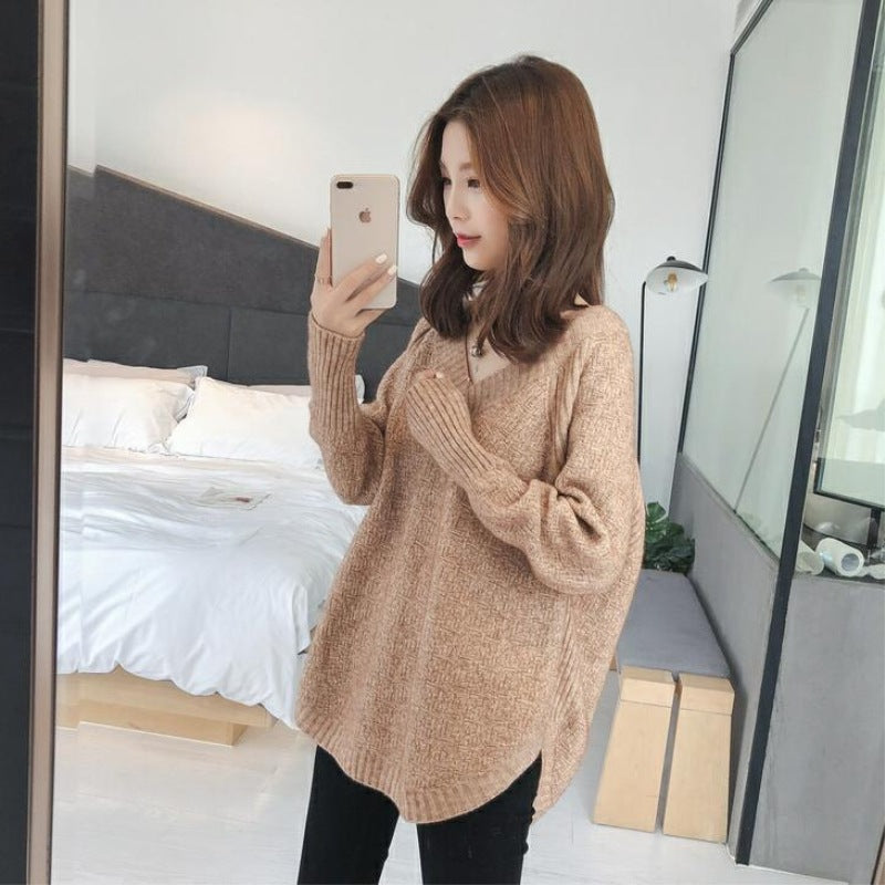 Femme Oversized Struktur Strikpullover Stilla
