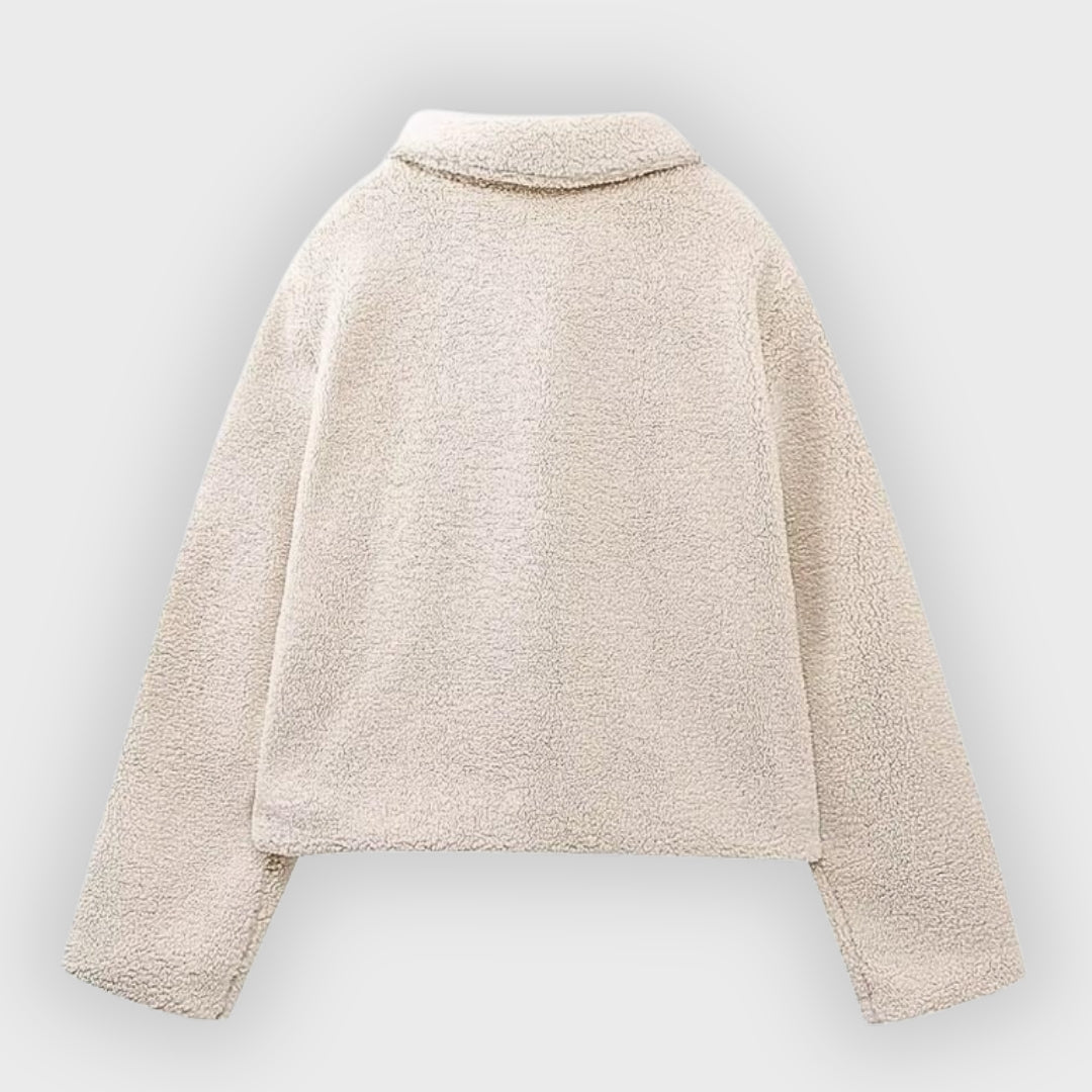 Stilla | Korte Fleece Toggle Patch Pocket Jakke