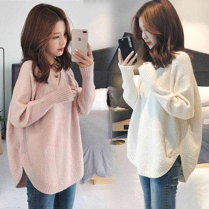 Femme Oversized Struktur Strikpullover Stilla