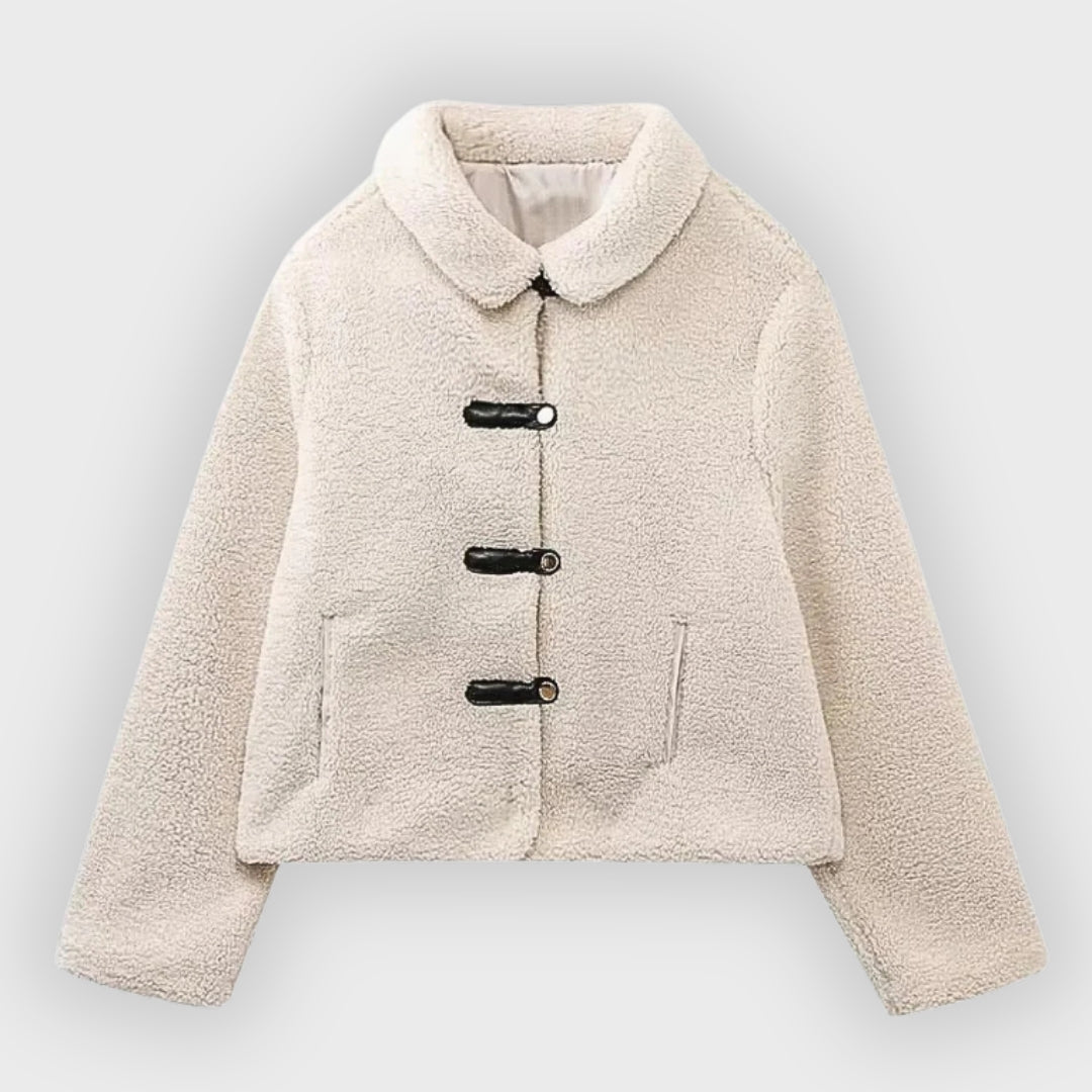 Stilla | Korte Fleece Toggle Patch Pocket Jakke
