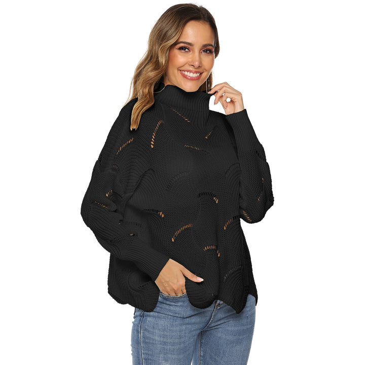 Dame Overcut Pullover med elegant hulmønster Stilla