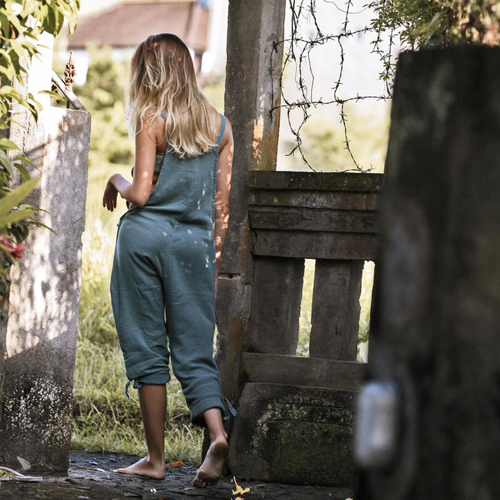 Dame Løs Jumpsuit med justerbare stropper og praktiske lommer Stilla