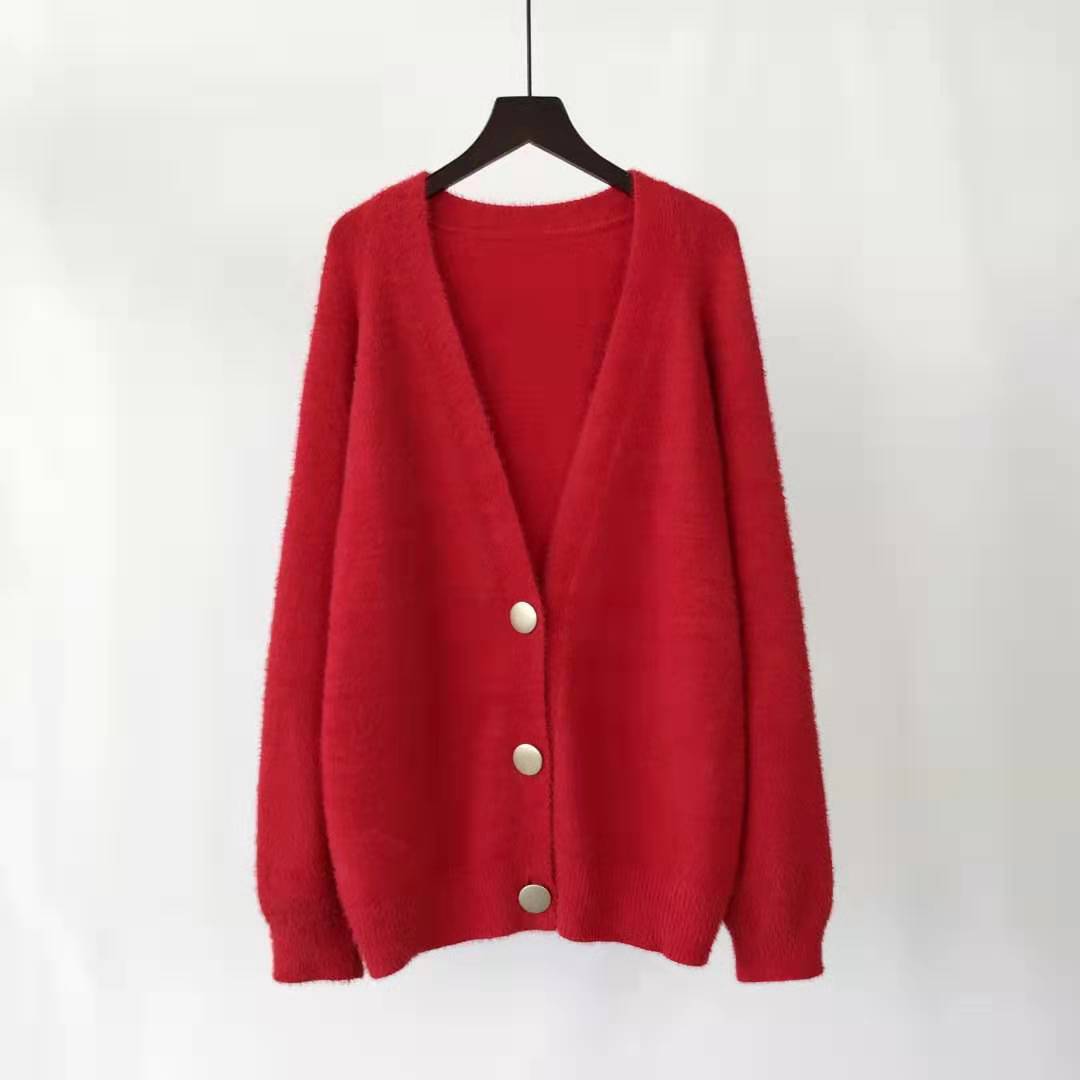 Femme Oversized Plyss Strik Cardigan Stilla
