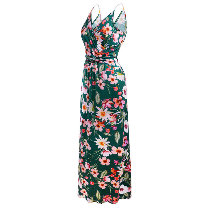 Stilla | Deep V-hals Blomstermønster Maxi Kjole