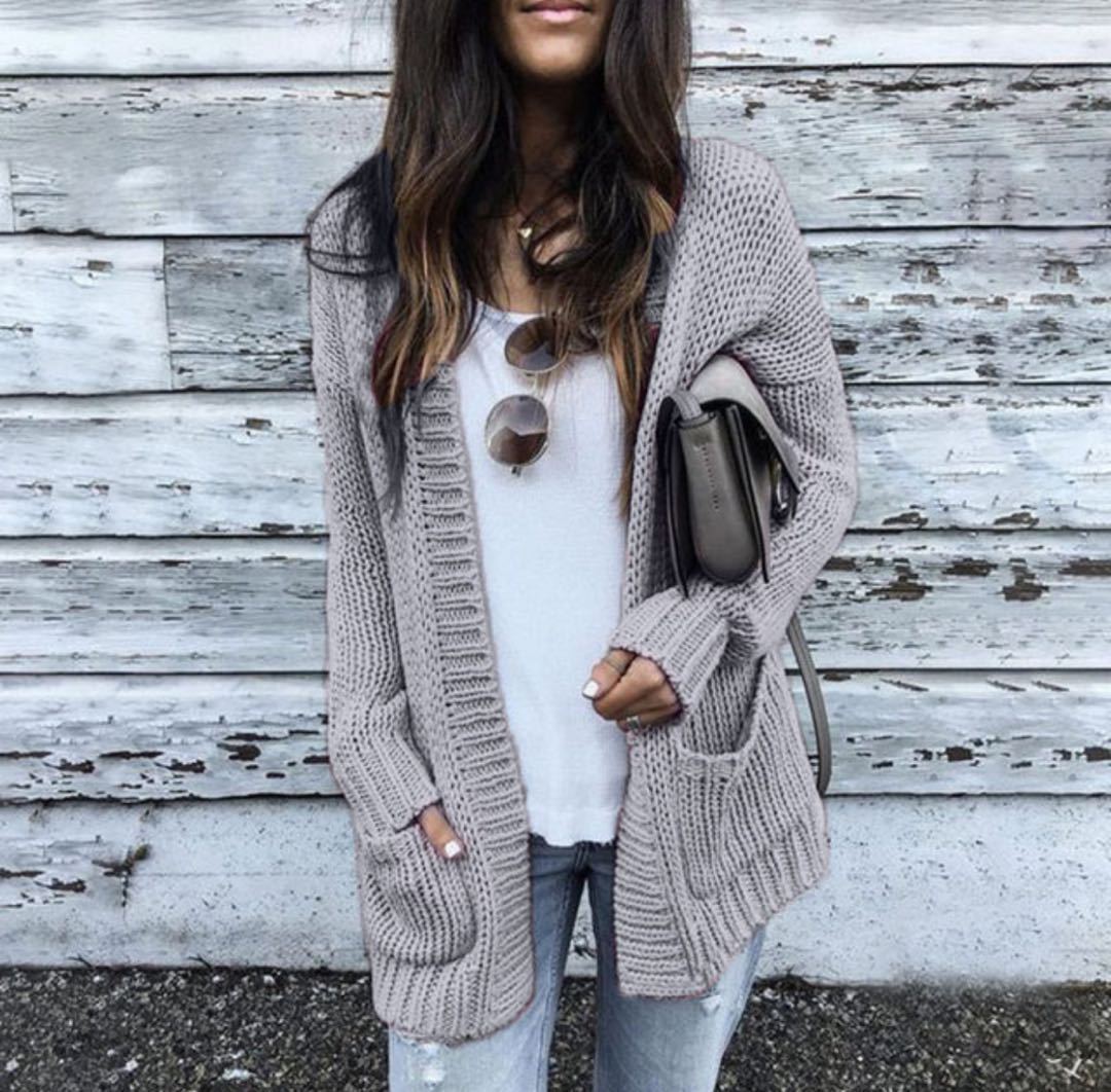 Kvinders cardigan i afslappet oversized stil Stilla
