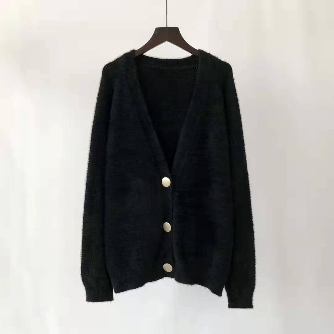 Femme Oversized Plyss Strik Cardigan Stilla
