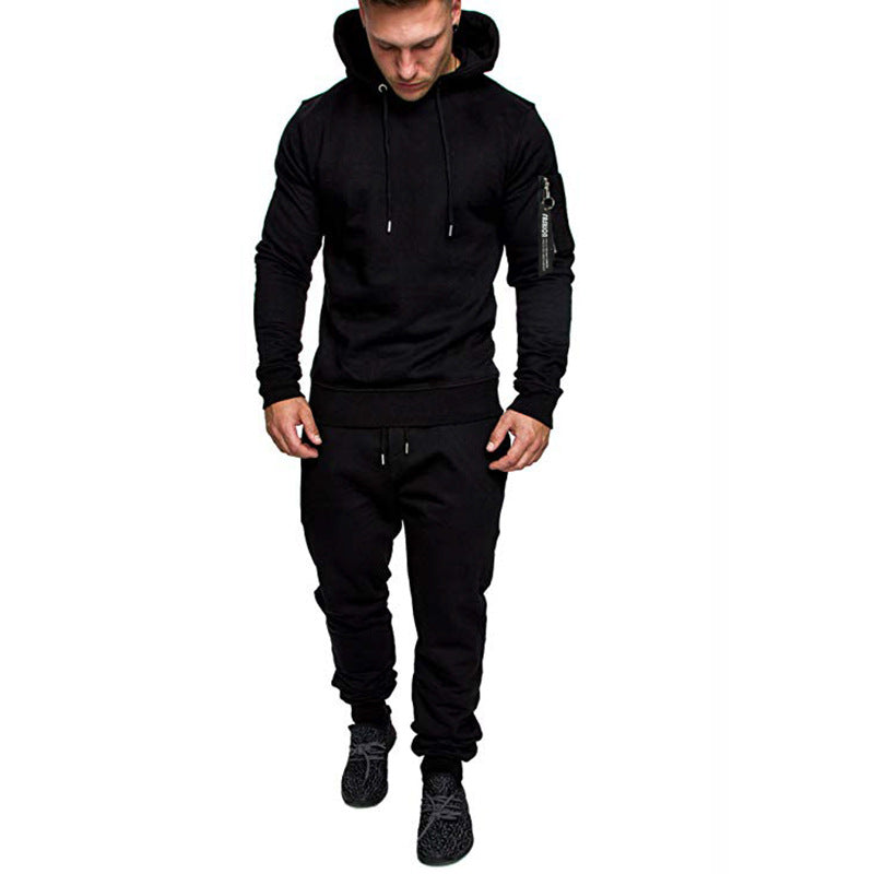 Herrer Athletic Fit Hoodie og Jogger Sæt Stilla