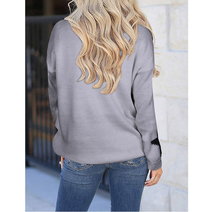 Kvinderne strikkede sweater med stjerne design og blødt materiale Stilla