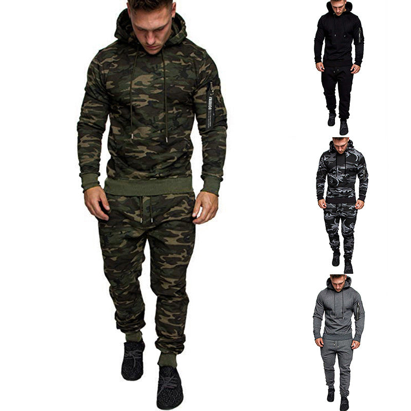 Herrer Athletic Fit Hoodie og Jogger Sæt Stilla