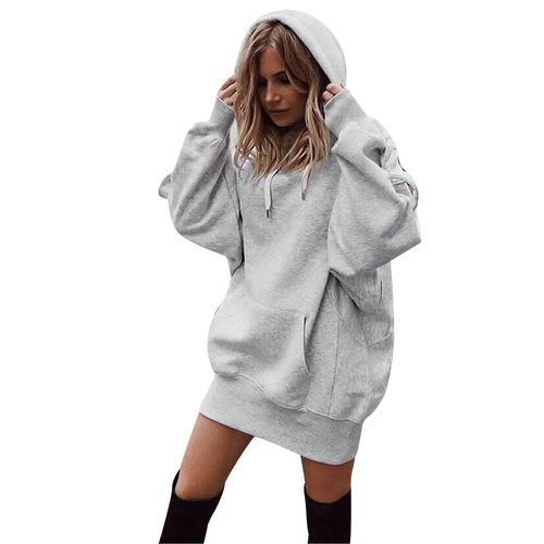 Dame Oversized Hætte-Sweatshirtkjole Stilla